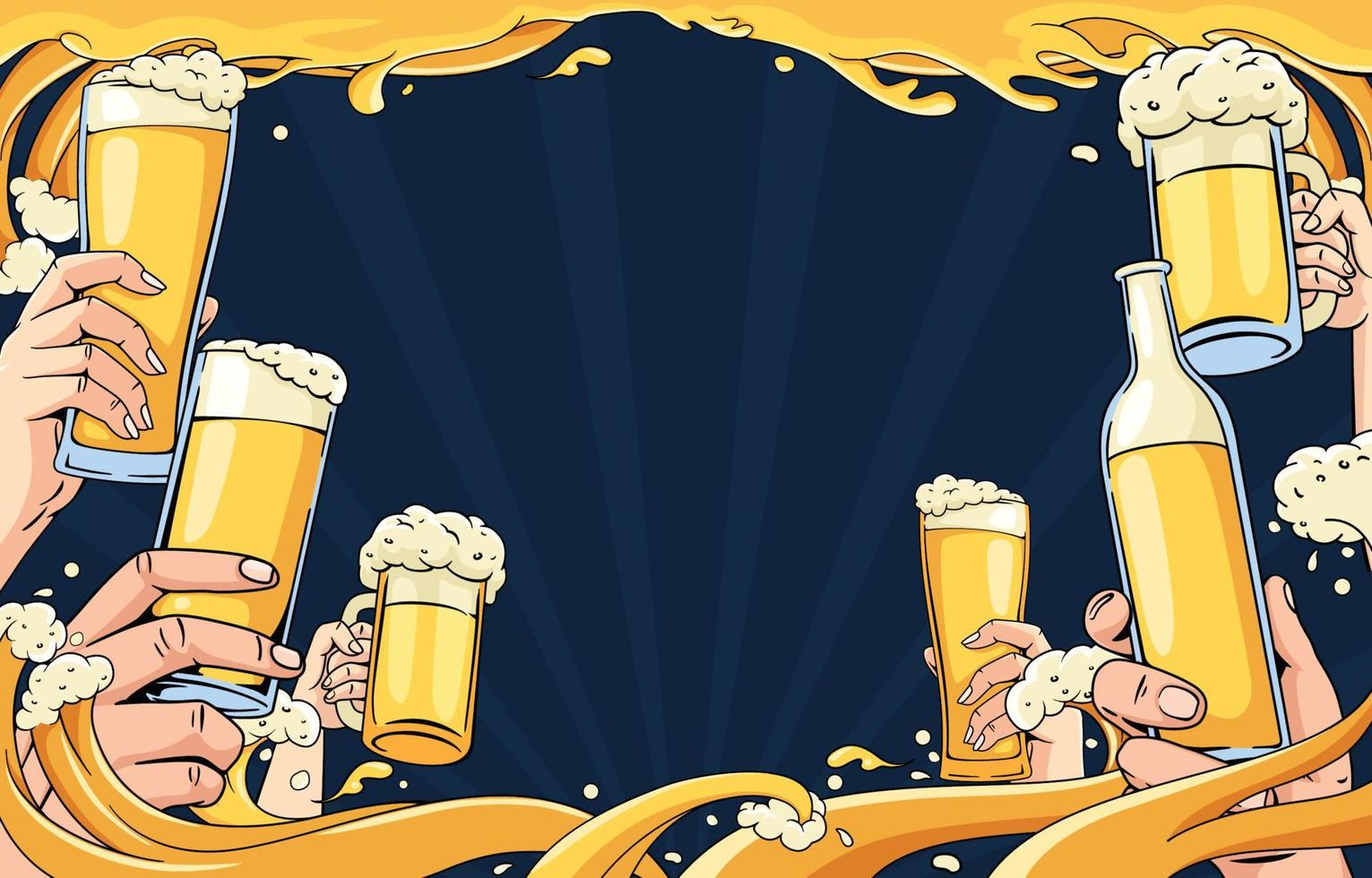 International Beer Day Background vector