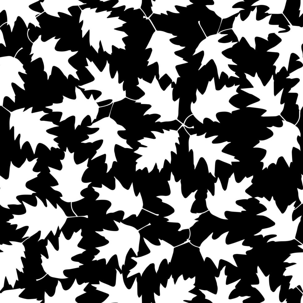 Vector seamless pattern with illustration of autumn leaves