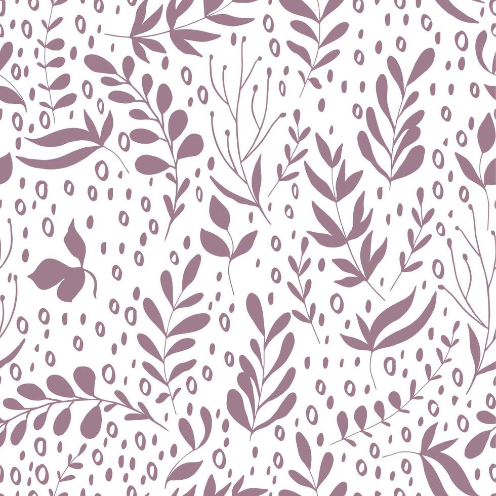 Vector seamless pattern with leaves illustration