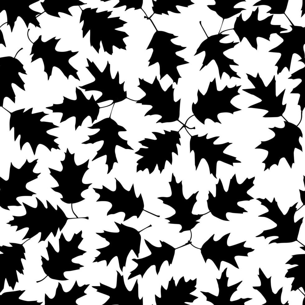 Vector seamless pattern with illustration of autumn leaves