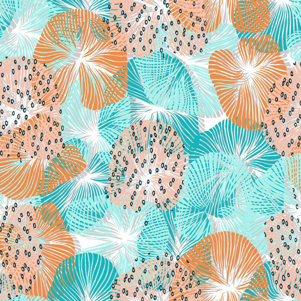 tropical exotic botanical vector seamless pattern palm branches beach vacation