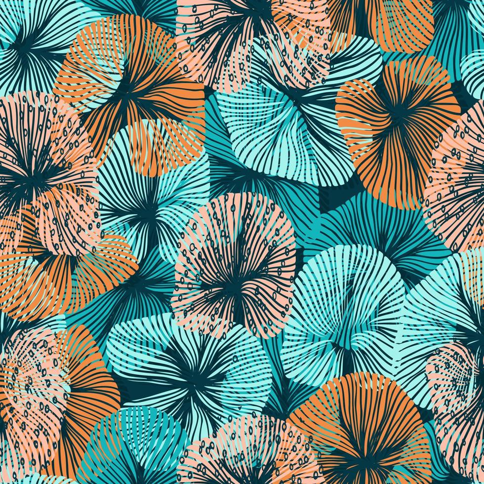 tropical exotic botanical vector seamless pattern palm branches beach vacation