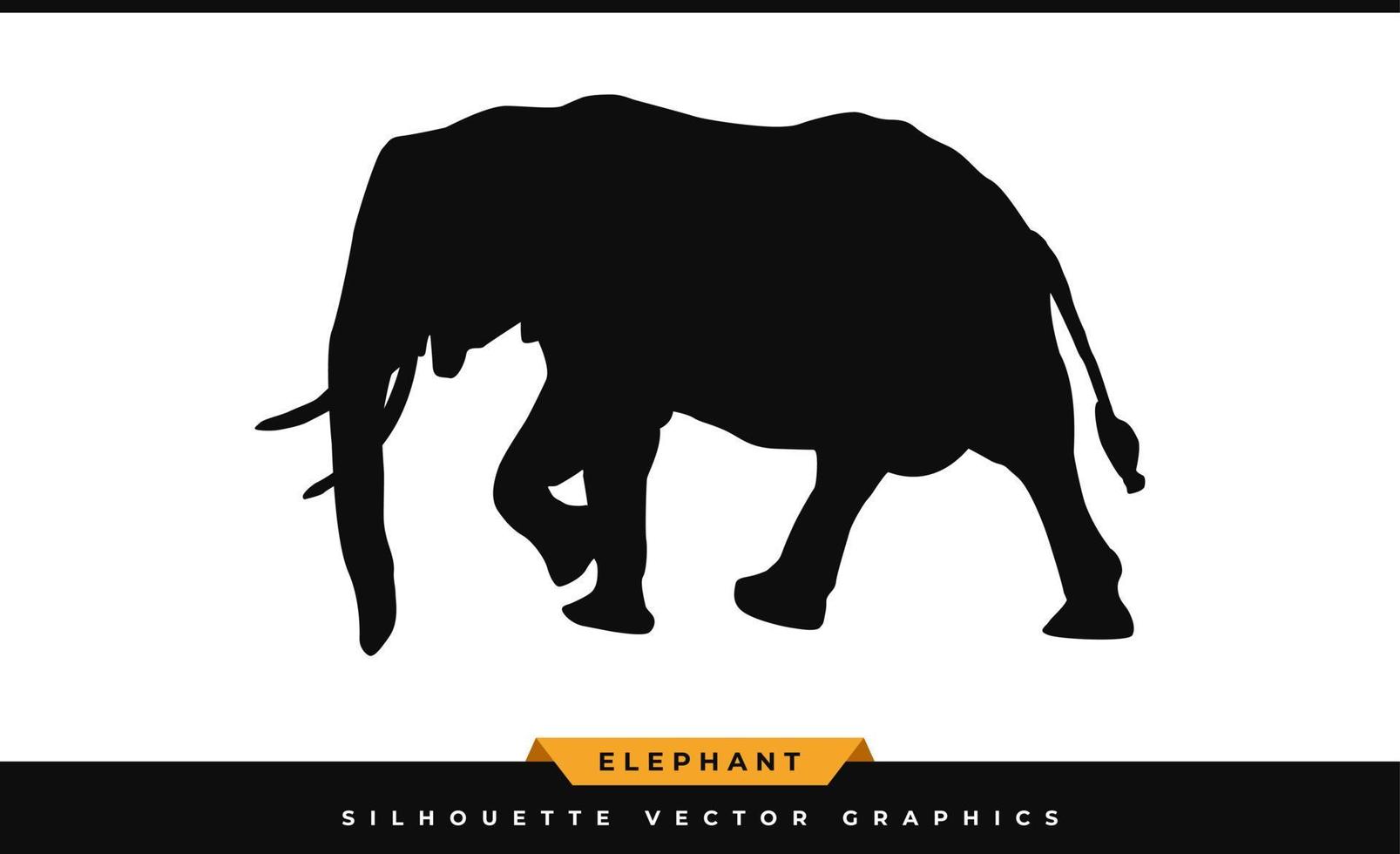 Elephant silhouette. Silhouette elephant, isolated on white background. Black elephant icon, large wildlife mammal illustration vector, laser cutting path. vector