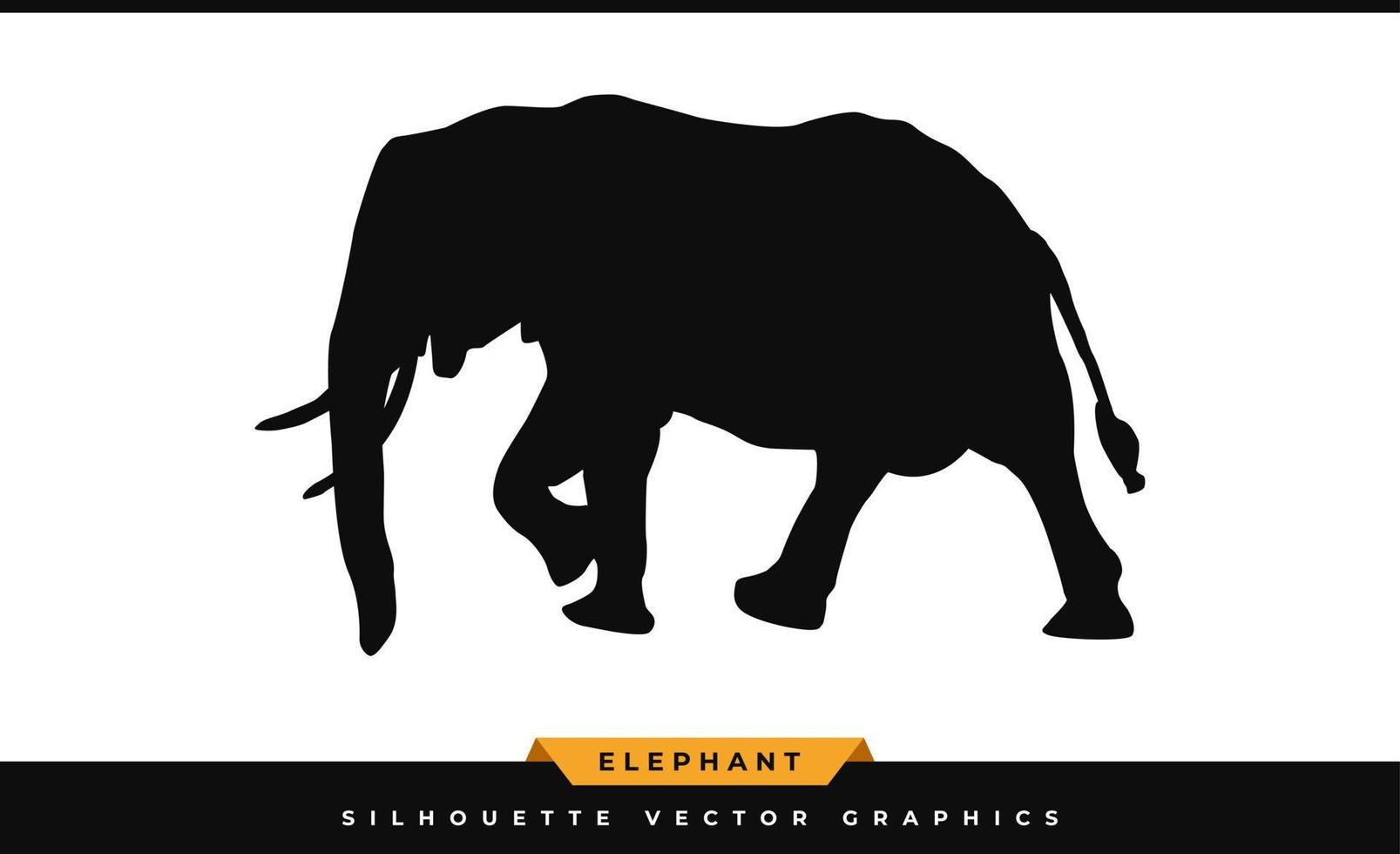 silueta de elefante. elefante silueta, aislado sobre fondo blanco. icono de elefante negro, gran vector de ilustración de mamíferos de vida silvestre, ruta de corte láser.