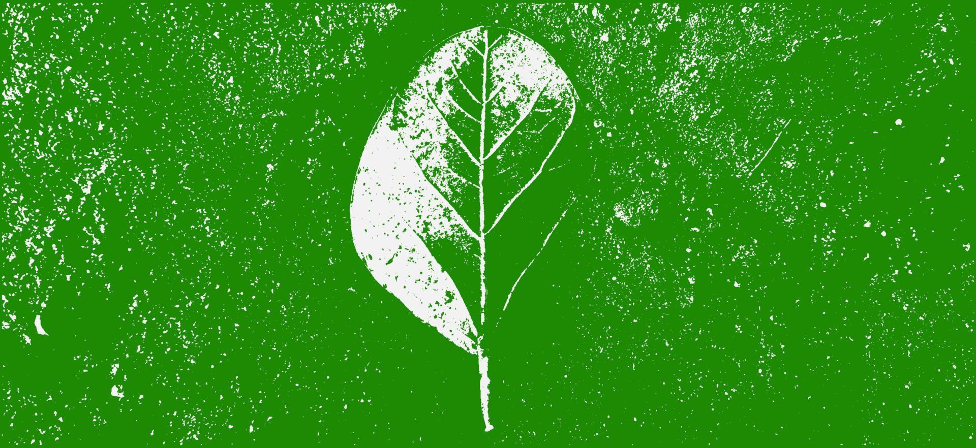vector de venas de hoja. textura de estilo grunge de venas de hoja verde, ilustración aislada en un fondo verde.