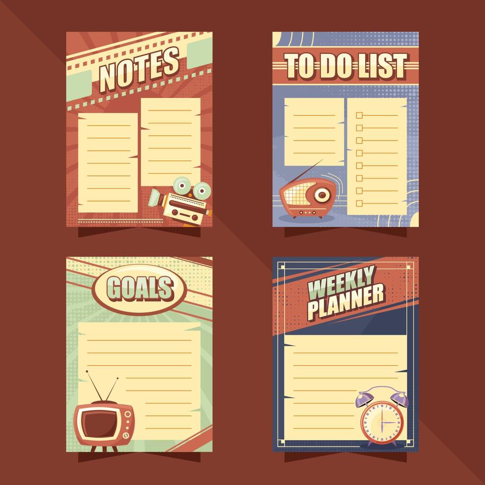 Vintage Journal Template vector