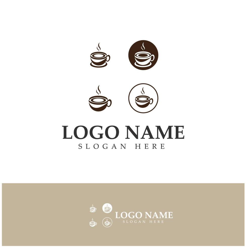 Coffee cup Logo Template vector icon illustration  design