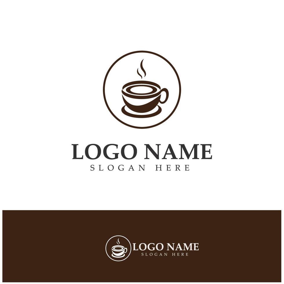 Coffee cup Logo Template vector icon illustration  design