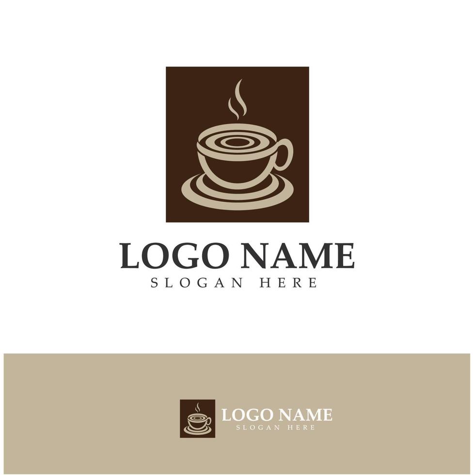 Coffee cup Logo Template vector icon illustration  design