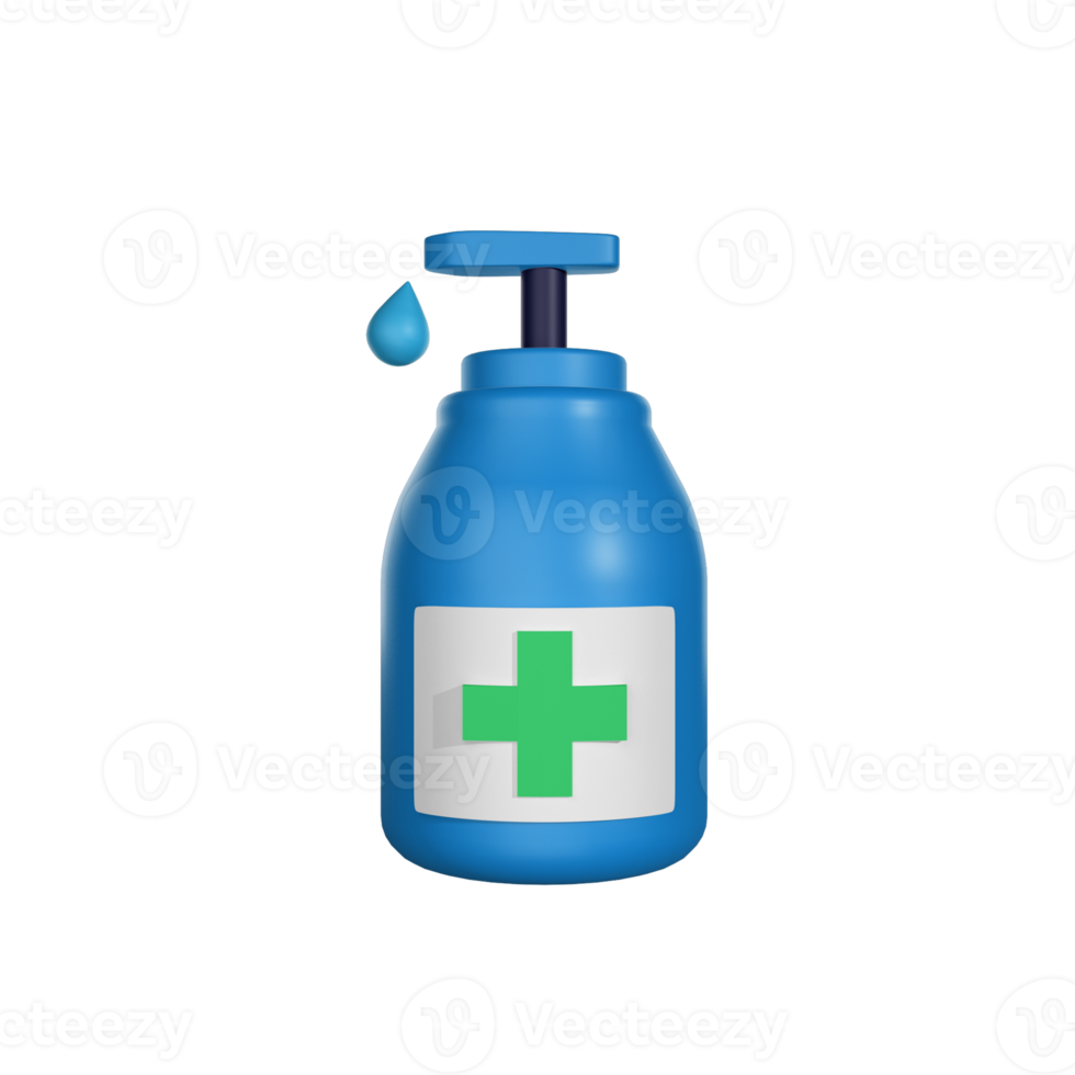 3d icon Hand Sanitizer Medical theme png