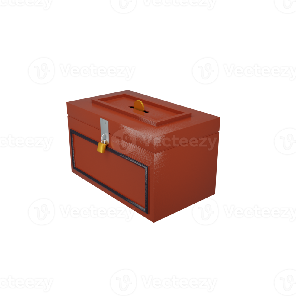 3D-Rendering des Charity-Box-Symbols png