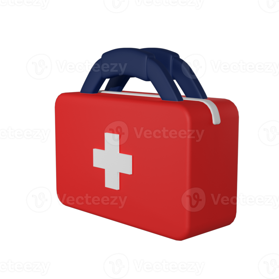 caja médica icono 3d png