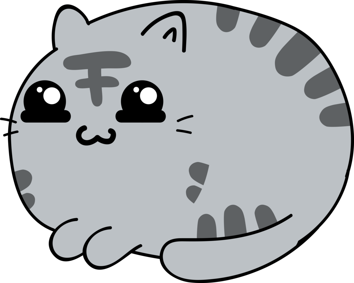 cute cat cartoon. kitten pet png