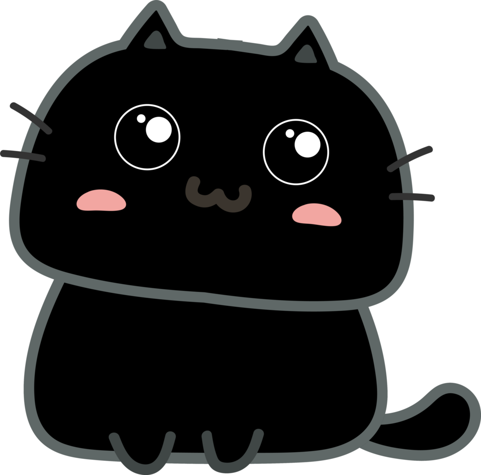 cute cat cartoon. kitty png