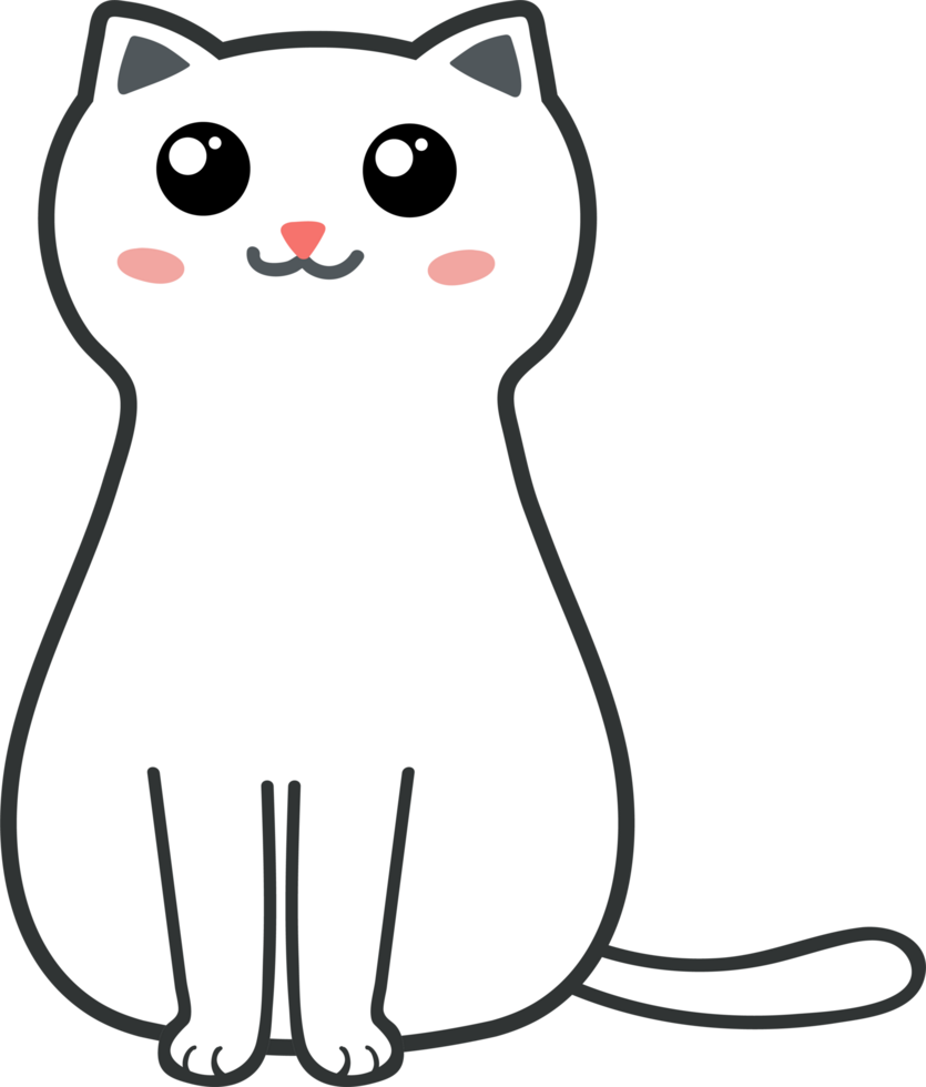 cute cat cartoon. kitty png