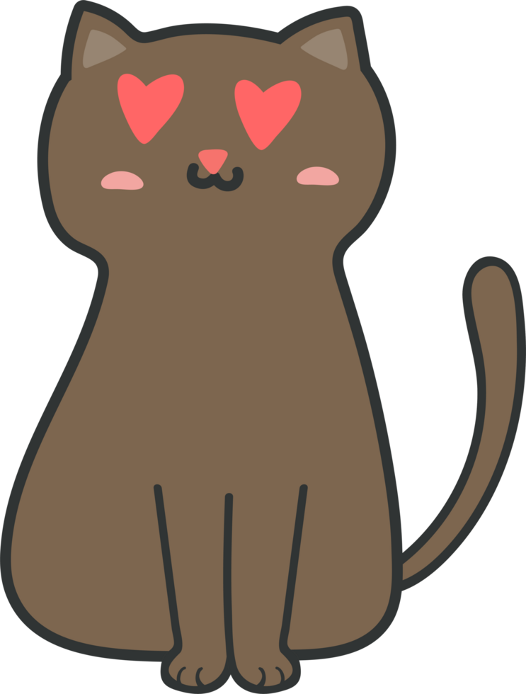 dessin animé de chat mignon. minou png