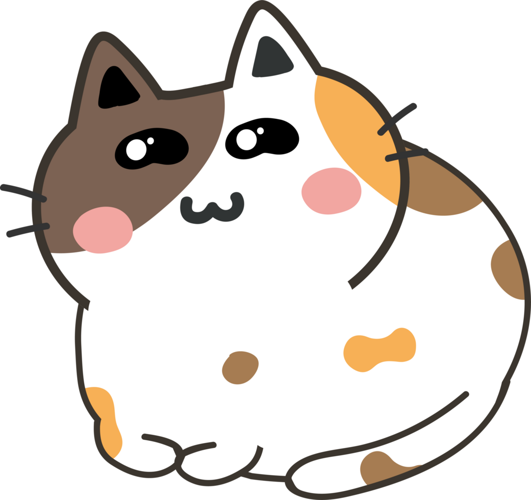 cute cat cartoon. kitten pet png