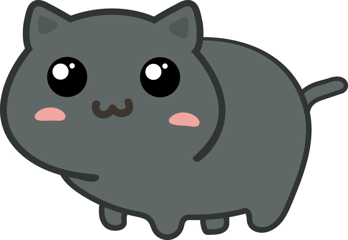 lindo gato de dibujos animados. gatito mascota png