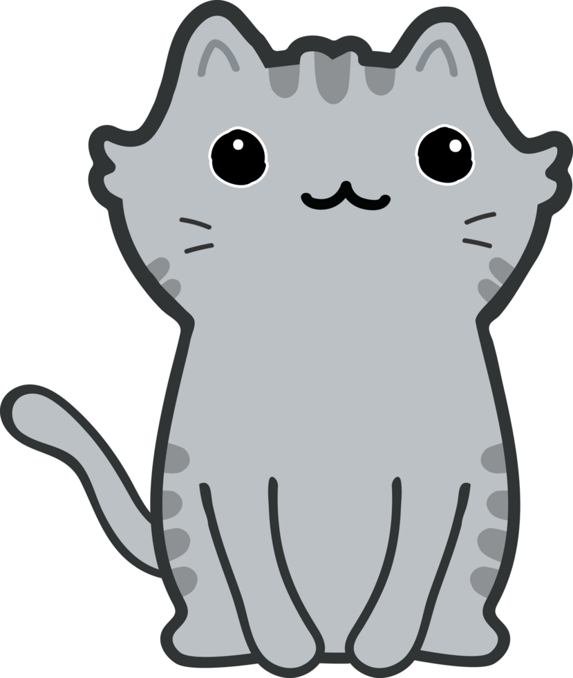 simpatico cartone animato gatto. gattino domestico png