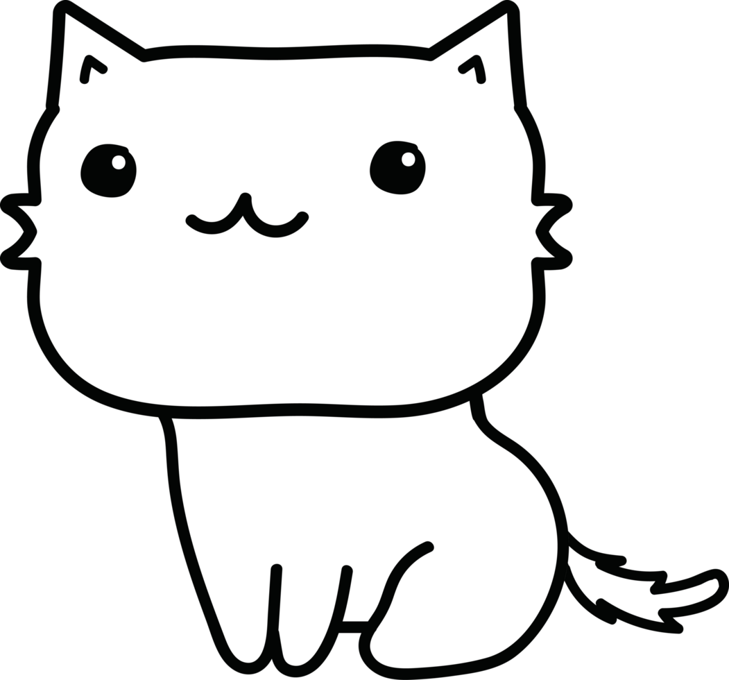 cute cat cartoon. kitty pet png