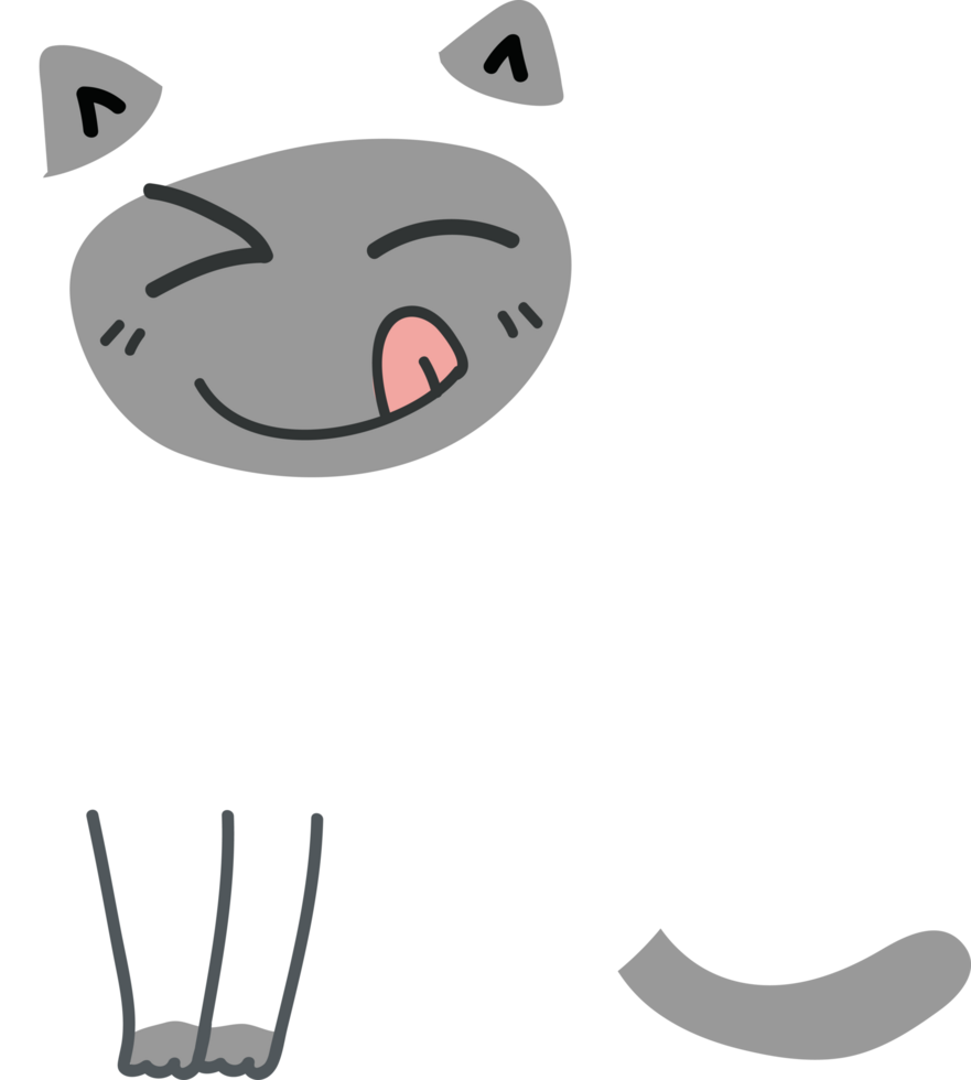 lindo gato de dibujos animados. gatito mascota png