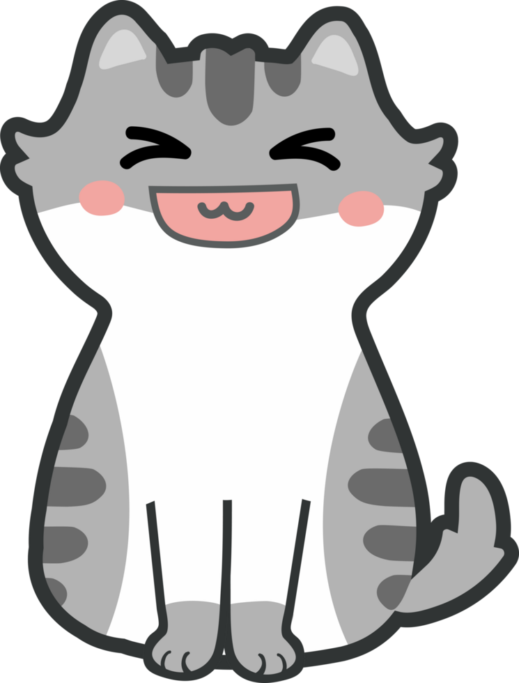 cute cat cartoon. kitty pet png