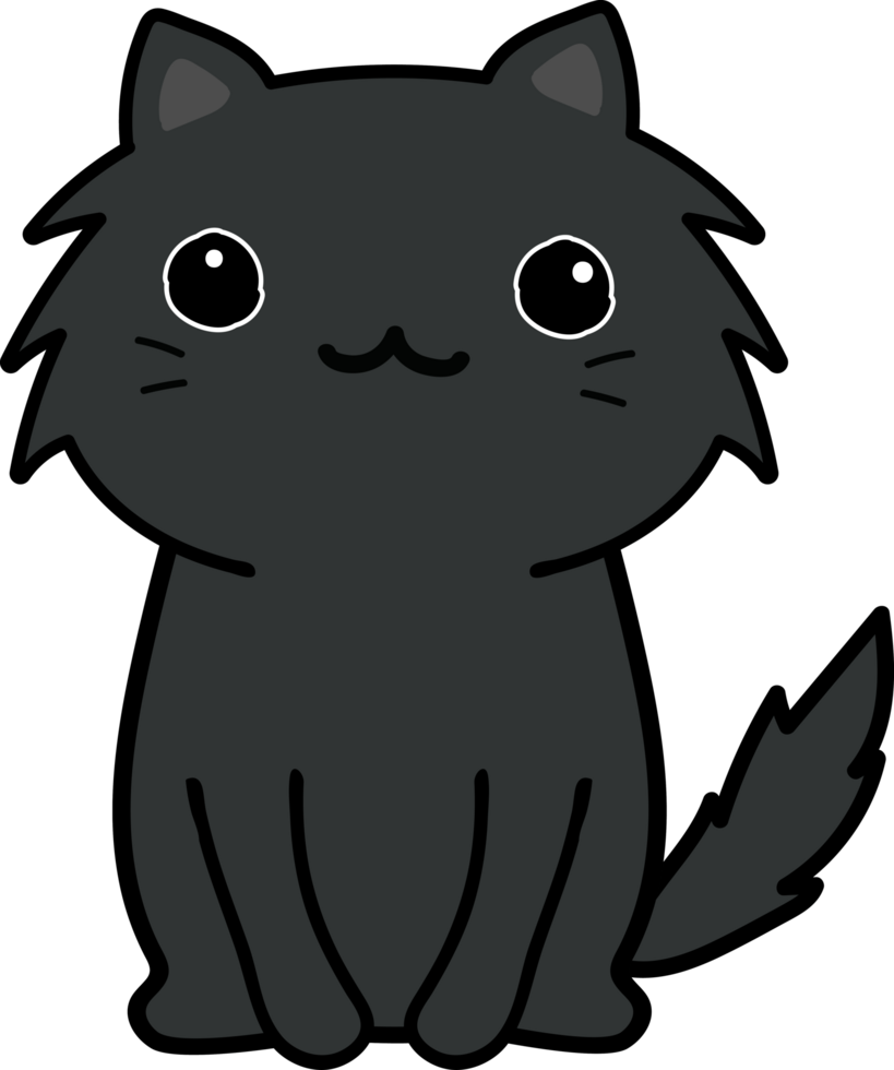 lindo gato de dibujos animados. gatito mascota png