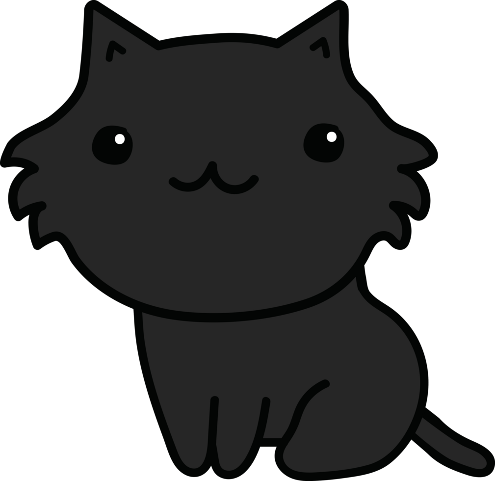 lindo gato de dibujos animados. gatito mascota png