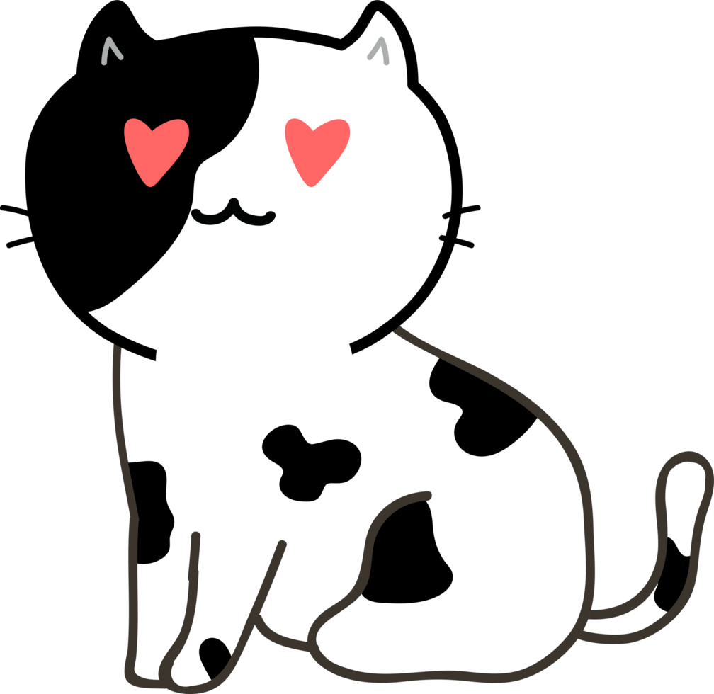 cute cat cartoon. kitten pet png