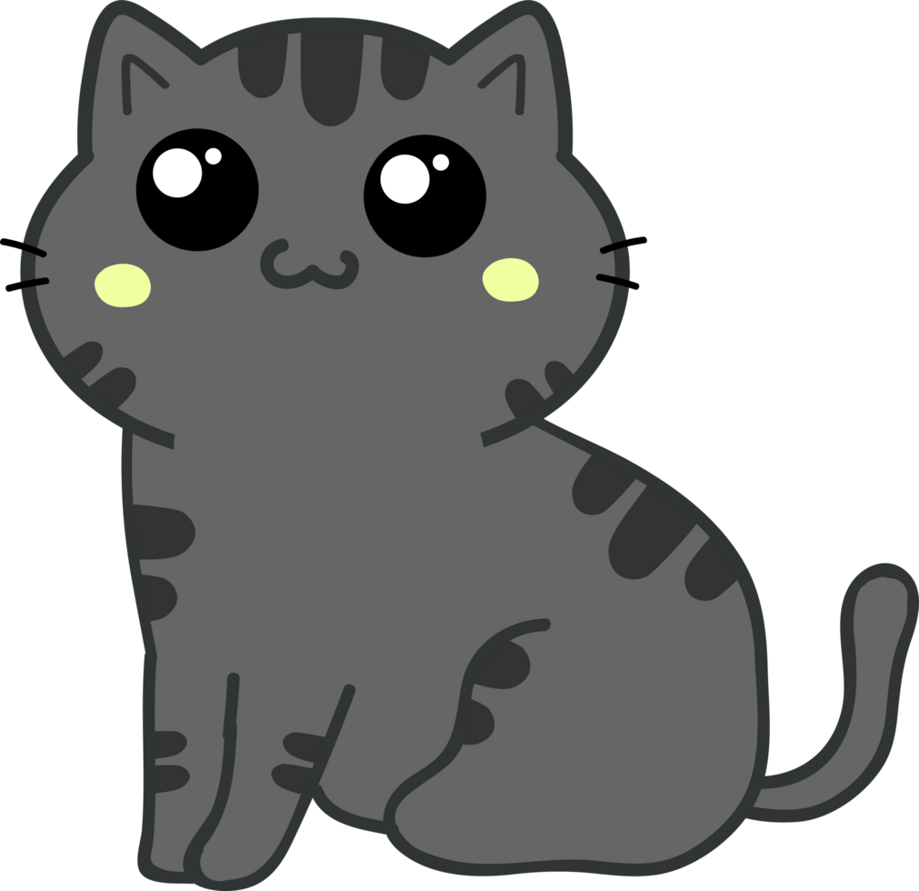 cute cat cartoon. kitten pet png