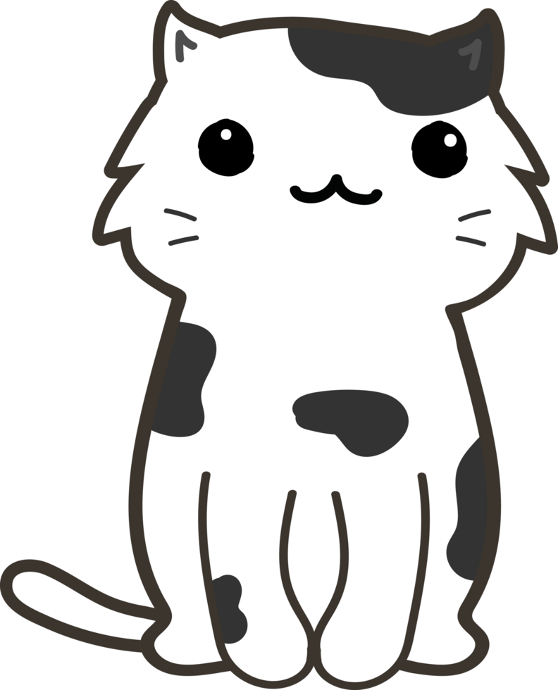 cute cat cartoon. kitten pet png