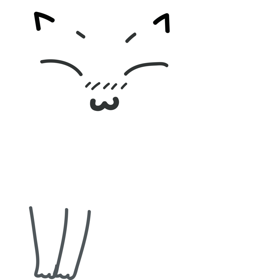 lindo gato de dibujos animados. gatito mascota png