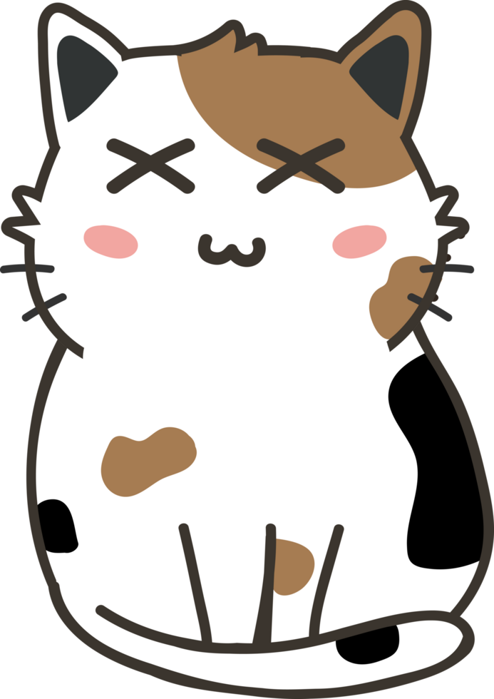 cute cat cartoon. kitty png