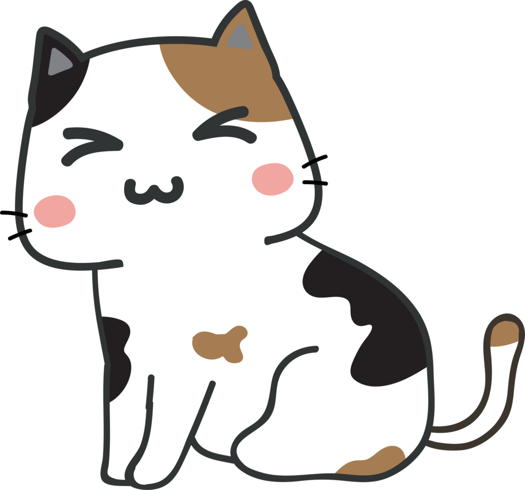 cute cat cartoon. kitty png