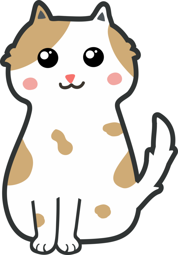 cute cat cartoon. kitty png