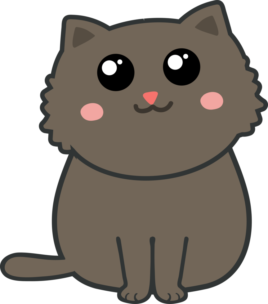 cute cat cartoon. kitty png