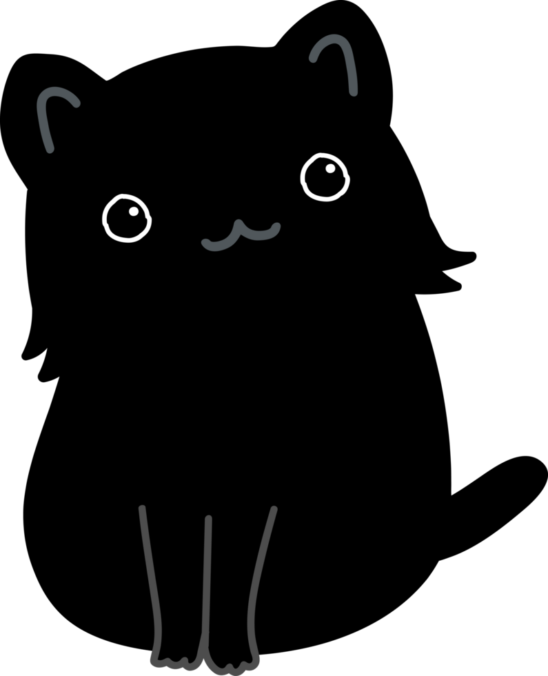 lindo gato de dibujos animados. gatito mascota png