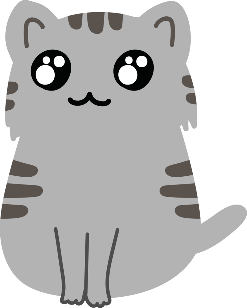 simpatico cartone animato gatto. gattino domestico png