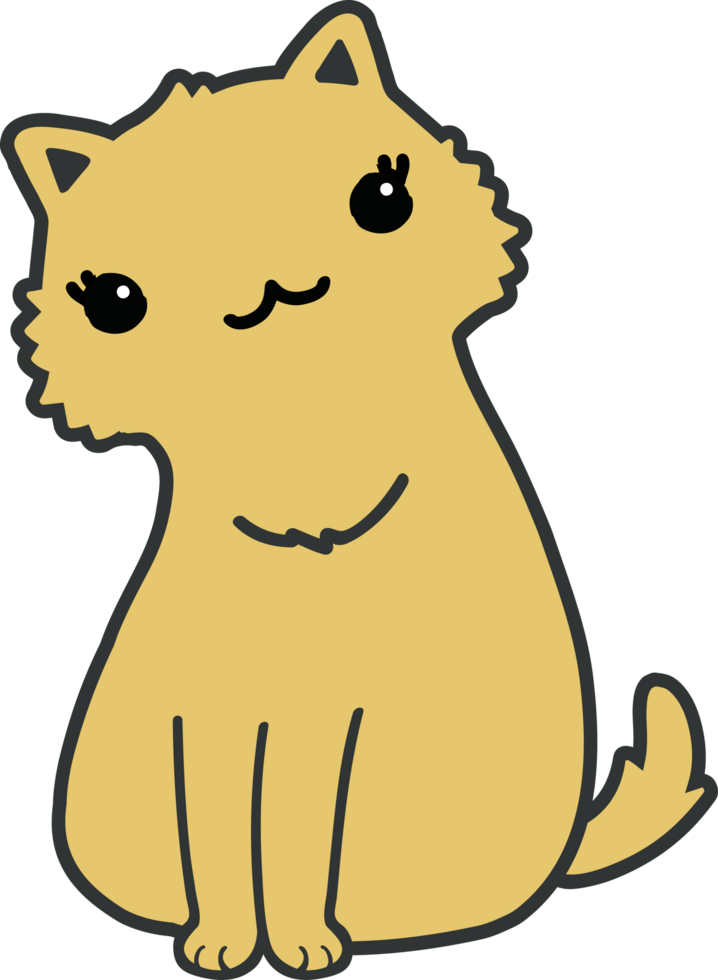 cute cat cartoon. kitty pet png