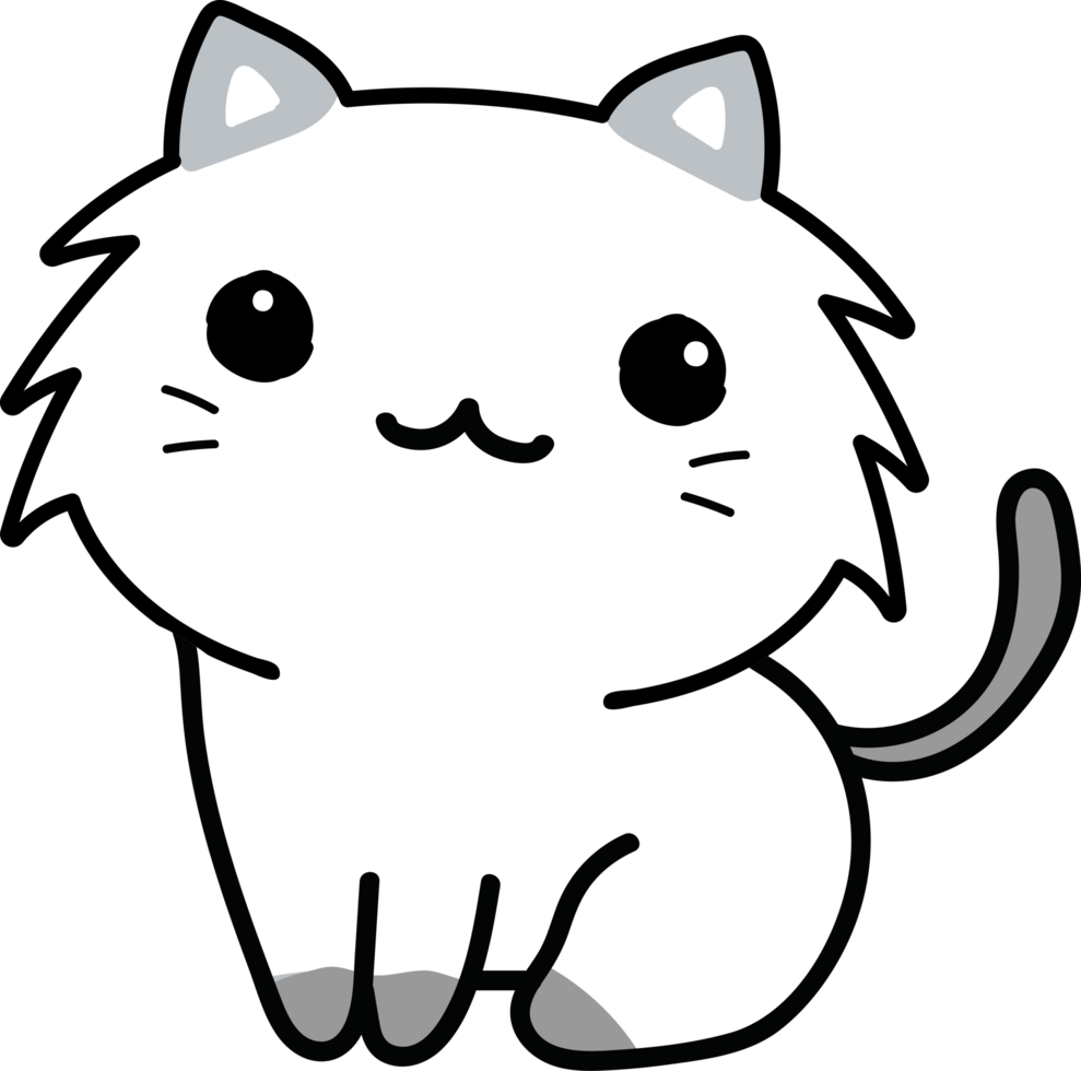 cute cat cartoon. kitty pet png