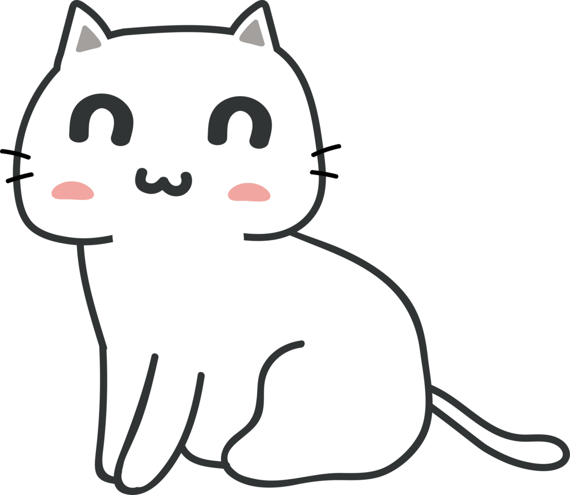 cute cat cartoon. kitty png