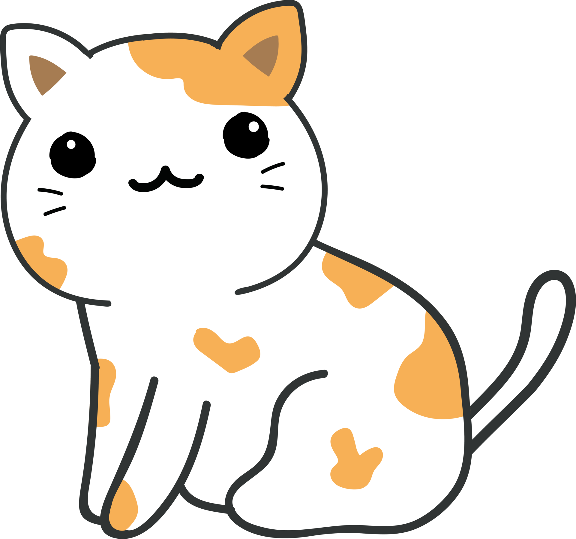 Free cute cat cartoon. kitty 8483764 PNG with Transparent Background
