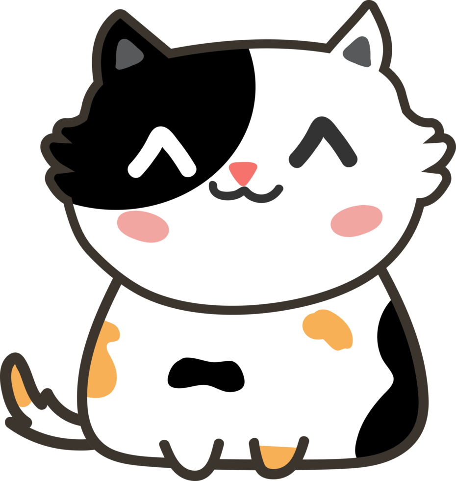 cute cat cartoon. kitty png