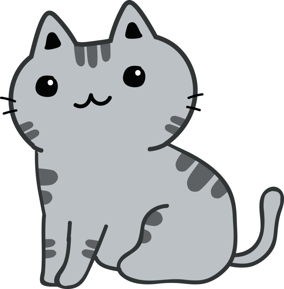 cute cat cartoon. kitten pet png