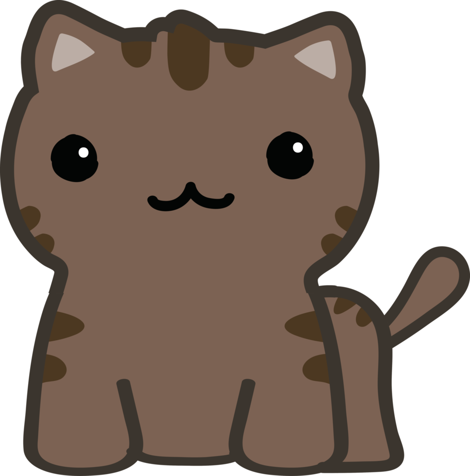 lindo gato de dibujos animados. gatito mascota png