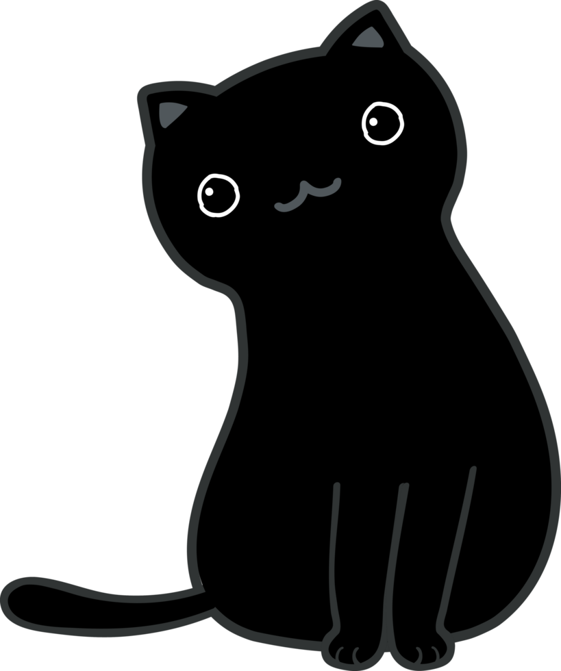 dessin animé de chat mignon. animal de compagnie minou png