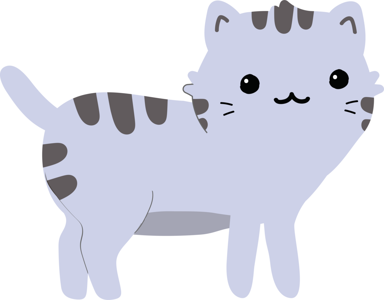 desenho de gato fofo. gatinha png