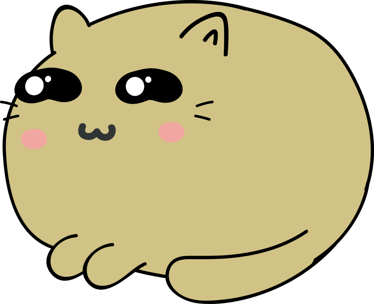 lindo gato de dibujos animados. gatito mascota png