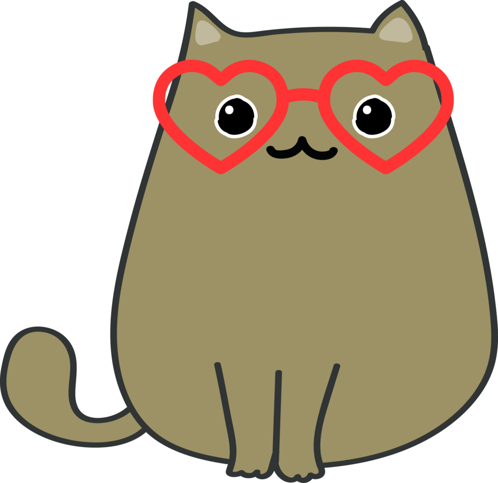 cute cat cartoon. kitten pet png