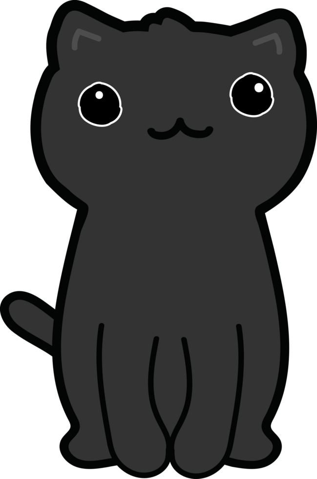 leuke kattencartoon. kitten huisdier png